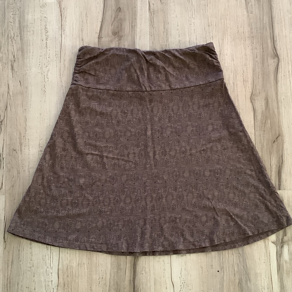 Chic Brown A-Line Skirt